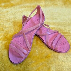 Blush Pink Crocs Strappy Sandals-Women’s Size 6 |Worn Once | Lightweight & Comfy